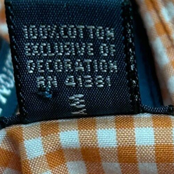 Ralph Lauren Shirt Mens XL Orange Gingham Plaid Custom Fit Long Sleeve - Picture 6 of 8